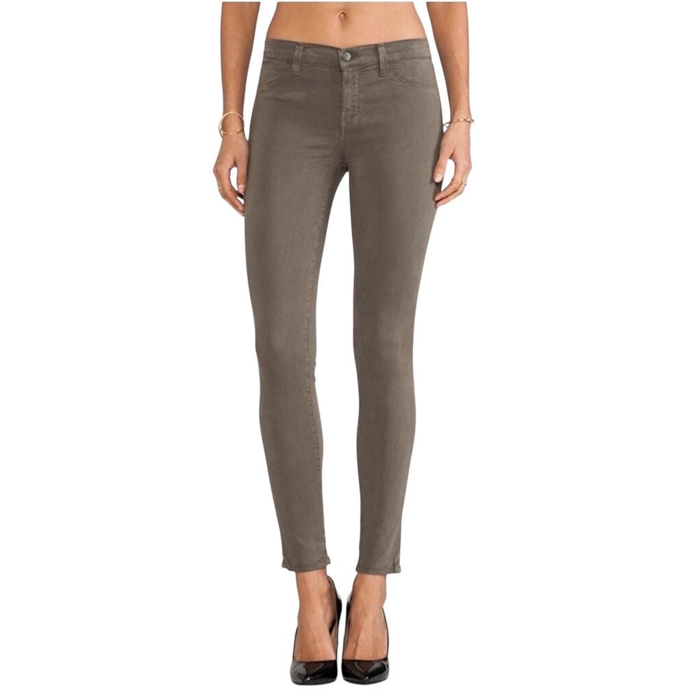 J Brand pants, super skinny cypress green with stretch, Size 27